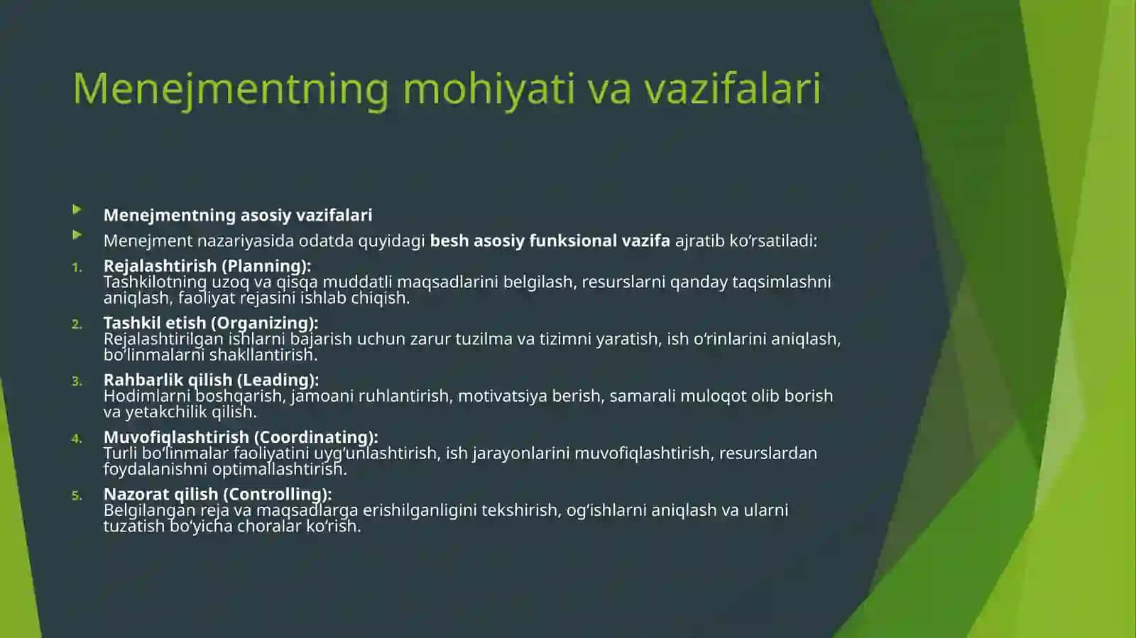 Menedjment tizimida hisob va nazorat 3
