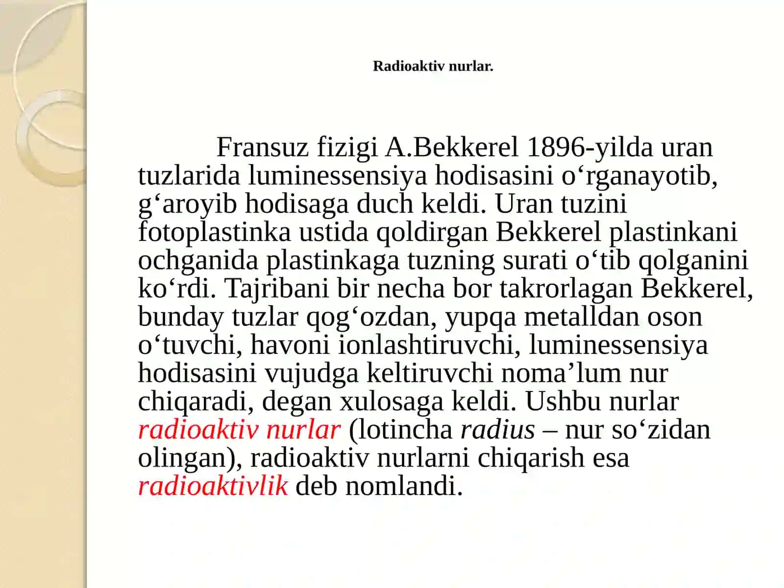 Radioaktiv Yemirilish Qonuni 3