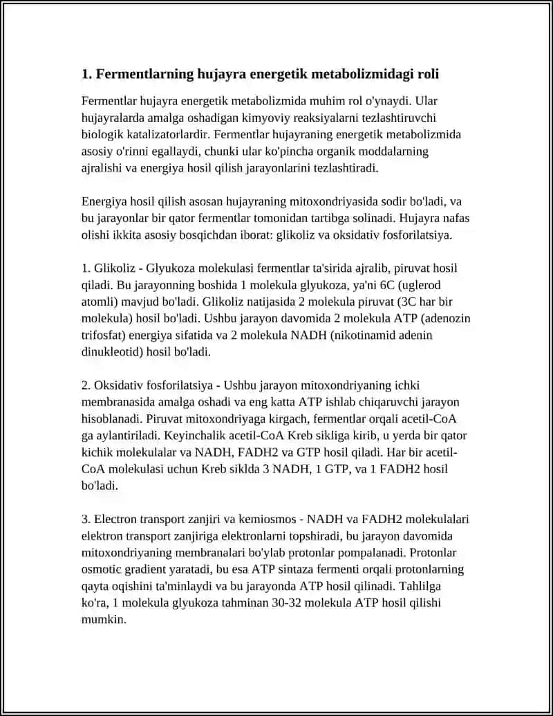 FERMENTLAMING HUJAYRA ISHIDAGI ROLI 3