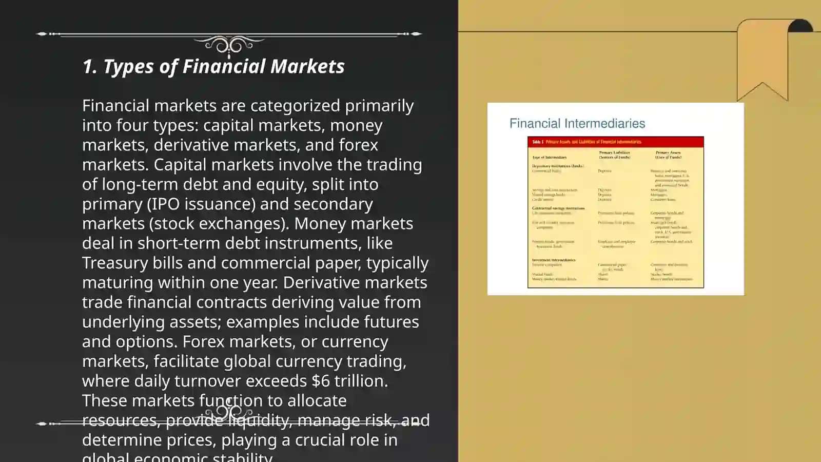 The stucture of financial sysytems: financial market, securities and financial intermediaries 3
