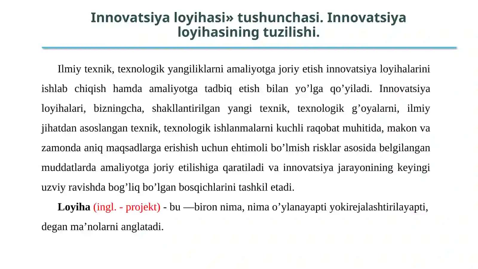 INNAVATSION INFRASTRUKTURANI SHAKLLANTIR 3