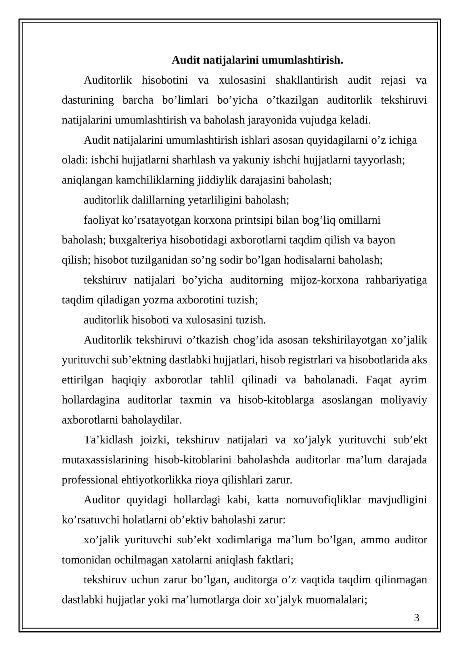 AUDITORLIK XULOSASI VA UNING TURLARI 3