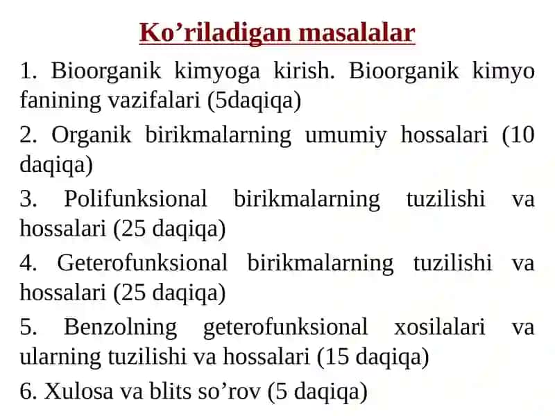 Organik kimyoga kirish. Poli-, geterofunksional birikmalar 3