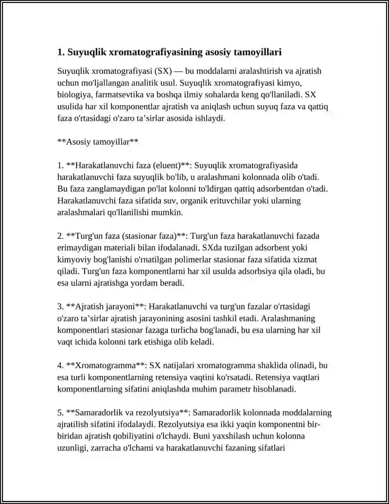 SUYUQLIK XROMATOGRAFIYASI 3
