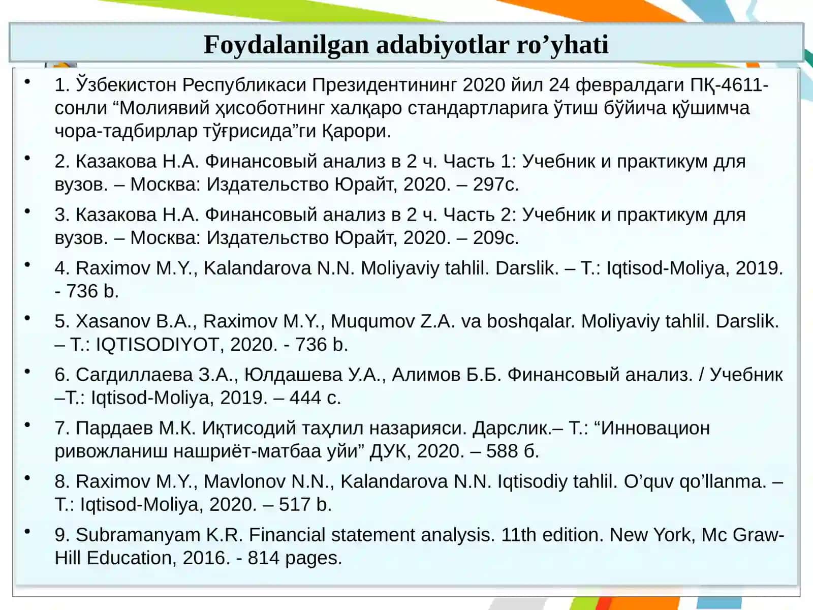 БУХГАЛТЕРИЯ БАЛАНСИ ТАҲЛИЛИ 3