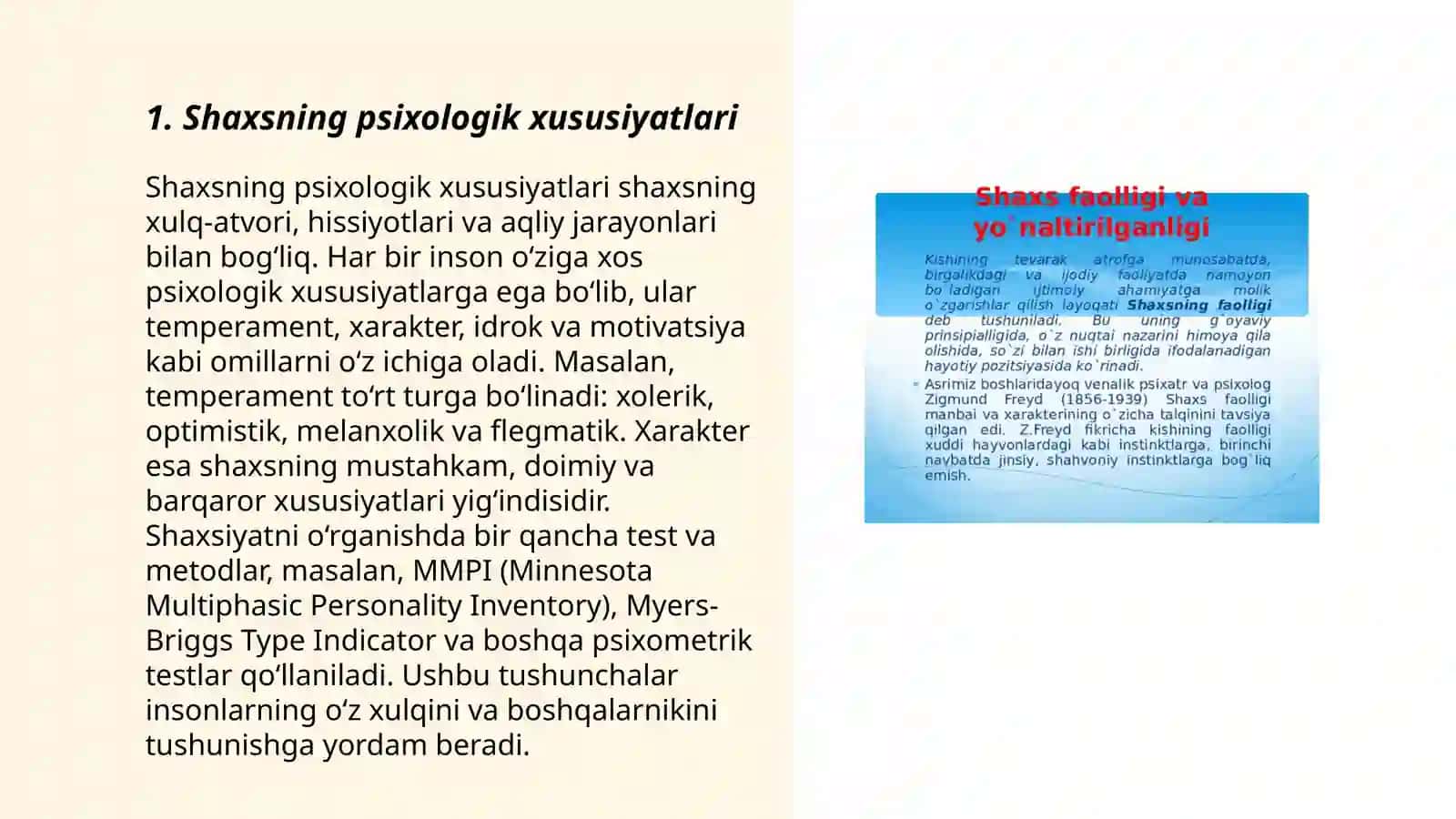 Shaxs psixologiyasi haqida tushuncha 3