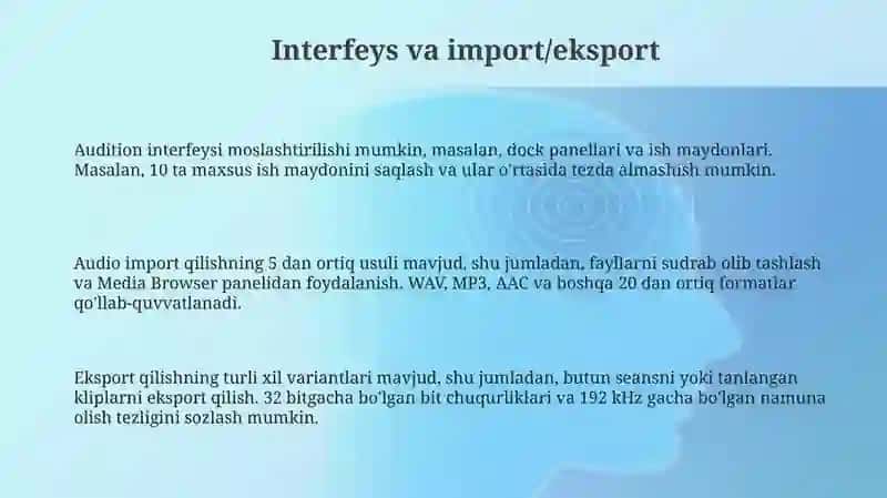 Adobe Audition dasturi yordamida ovozlarni sozlash 3