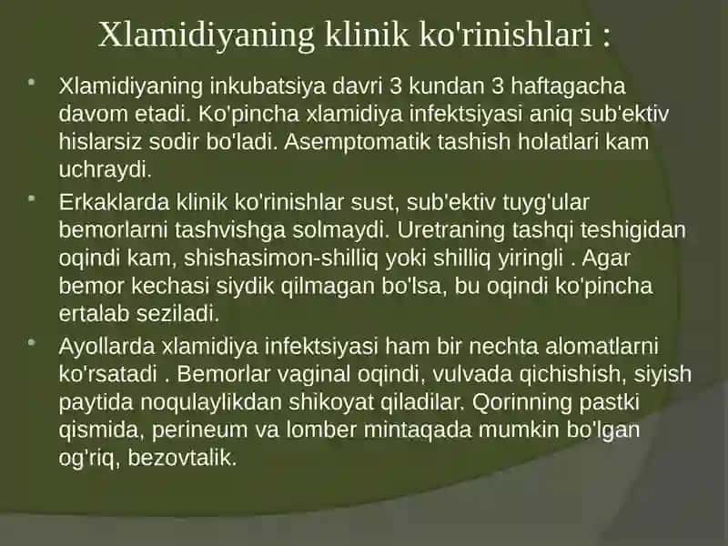 Jinsiy yo'l bilan yuqadigan kasalliklar 3
