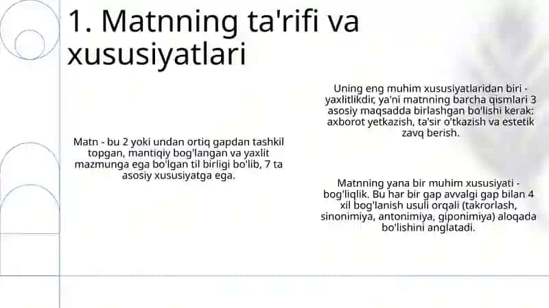 Matnni o'rganish yo'nalishlari 3