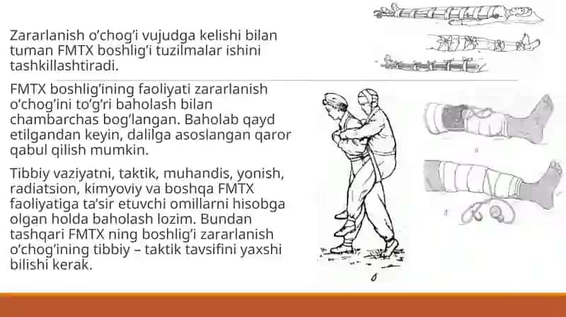 DASTLABKI UMUMIY, DASTLABKI TIBBIY YORDAMNI TASHKIL ETISH 3