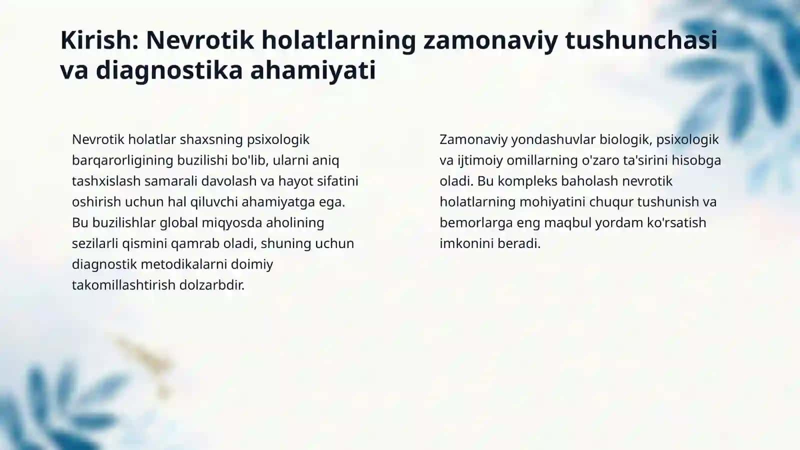 Nevrotik holatlarni diagnostika metodikalari 3