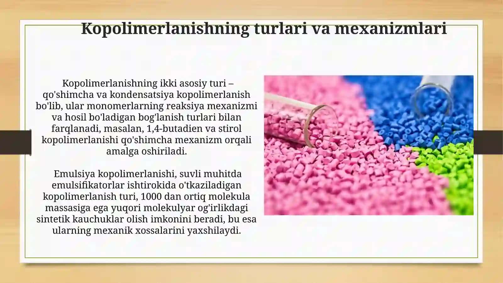 Sintetik Kauchuklarning Xossalari va Qo'llanilishi 3