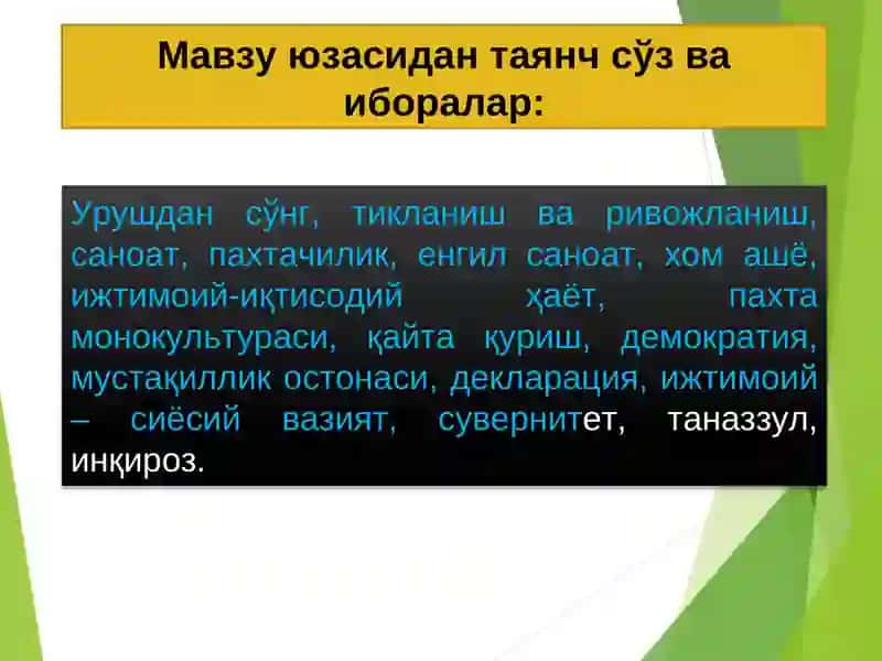 Мустақилликка эришиш арафасида Ўзбекистондаги ижтимоий-сиёсий жараёнлар 3