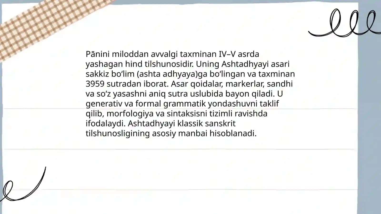 Pāniniy va uning "Ashtadhyayi" asari 3