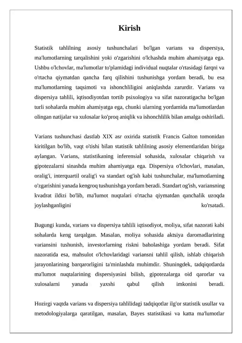 Varians va dispersiya tahlil 3