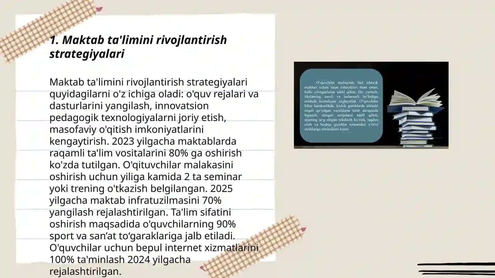 Maktab ta'limini rivojlantirish strategiyalari 3