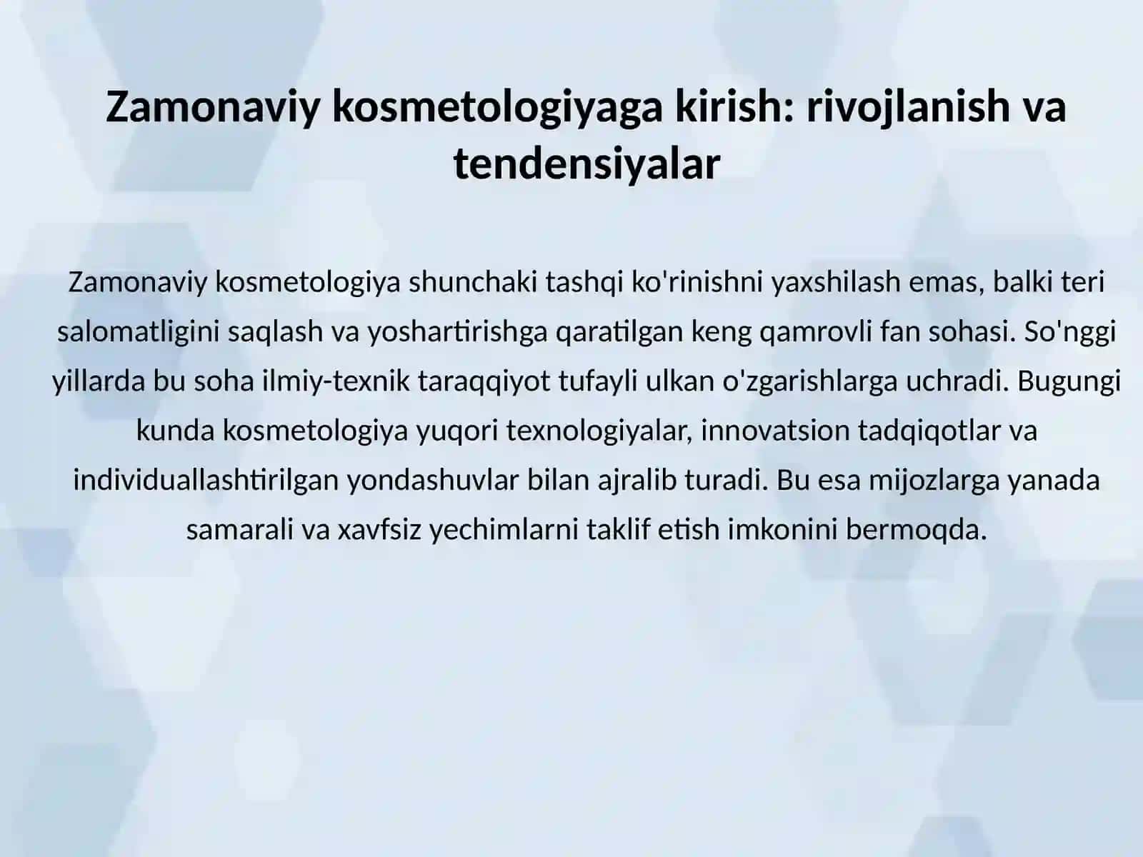 Zamonaviy kosmetologiya 3