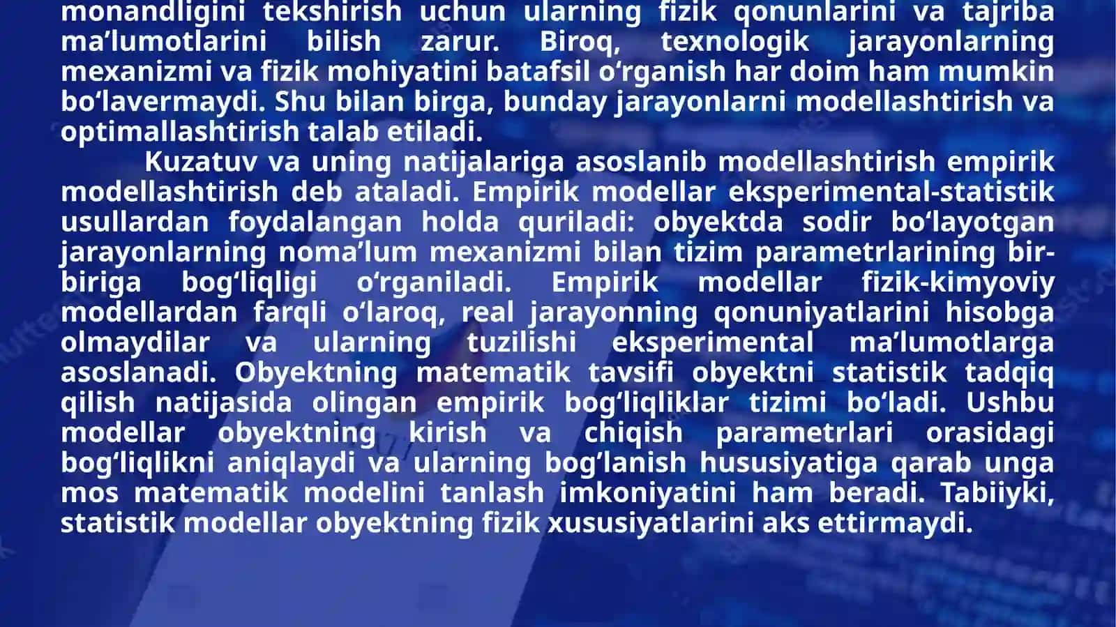 Matlab yordamida empirik-statistik modellarni yaratish va tahlil qilish 3
