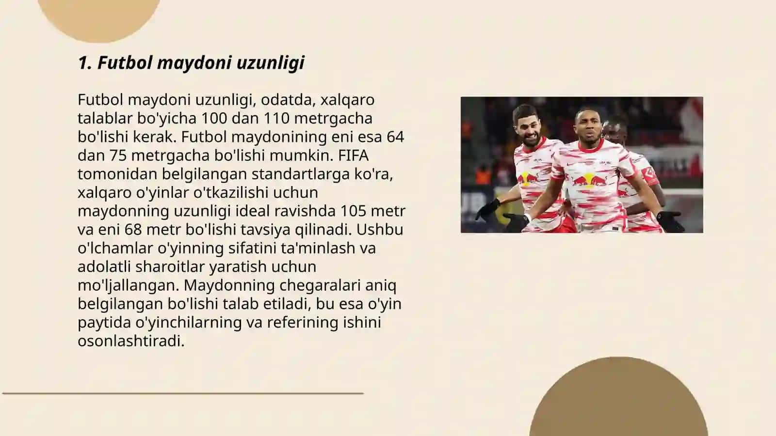 Futbol o'yin maydoni oʻlchamlari 3