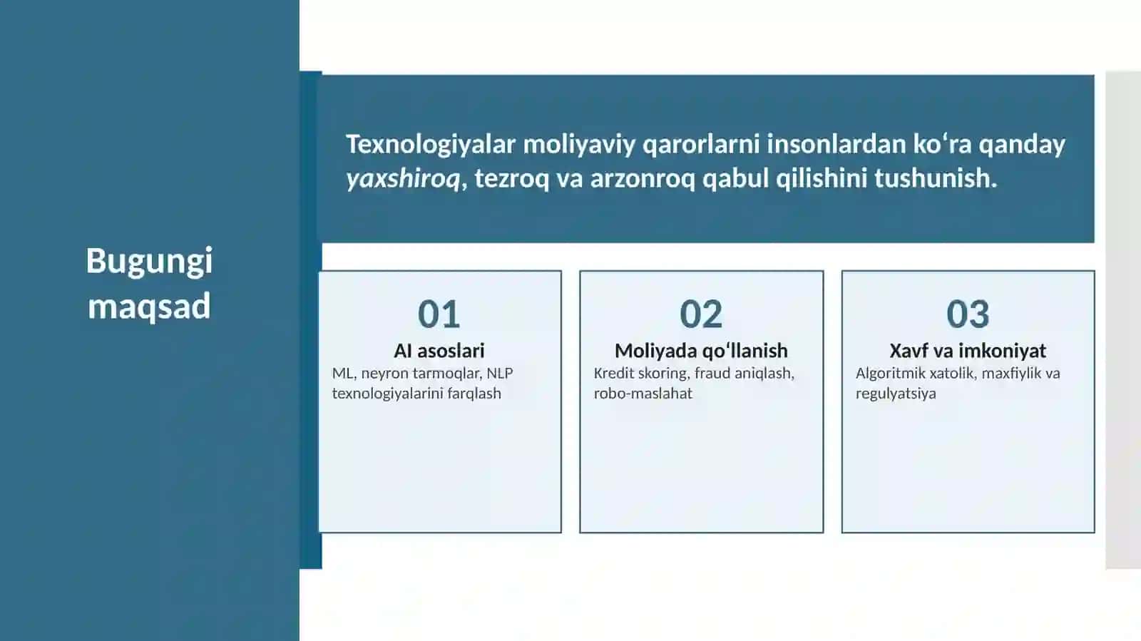 Moliya bozorida intellektual tizimlar 3