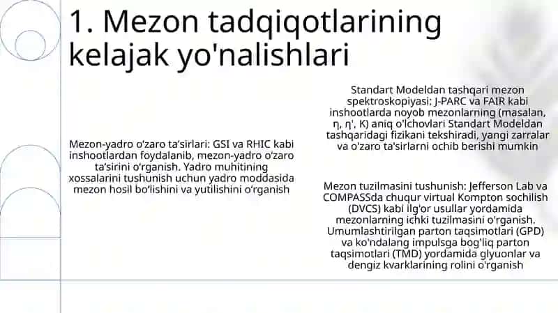Statistik mezon.Kritik sohalar 3