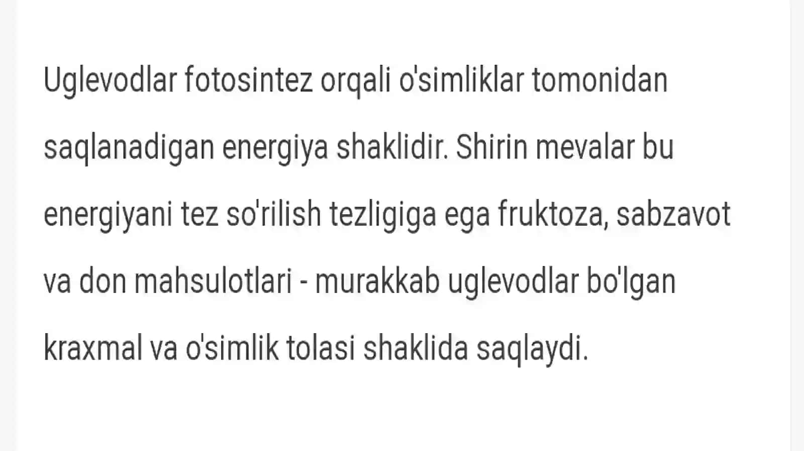 Oʻsimliklarning uglevodlar sintezi 3