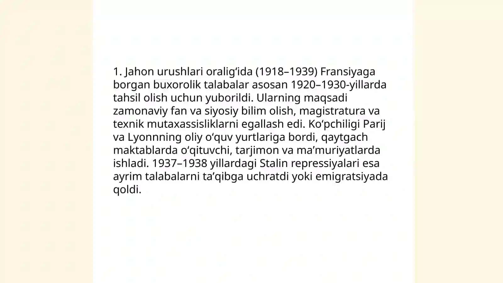 Jahon urushlari oraligi Fransiya va yosh buxoroliklar 3
