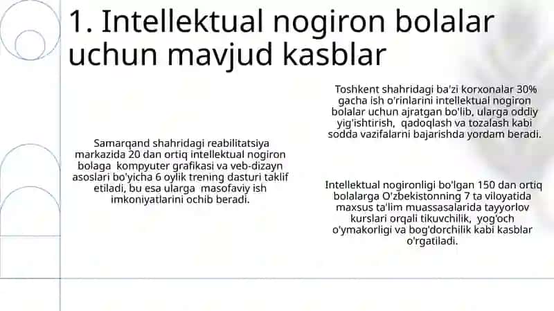 Intellektual nogiron bolalar uchun mavjud kasblar 3