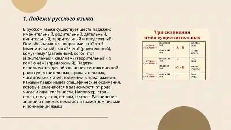 Падежи русского языка 3