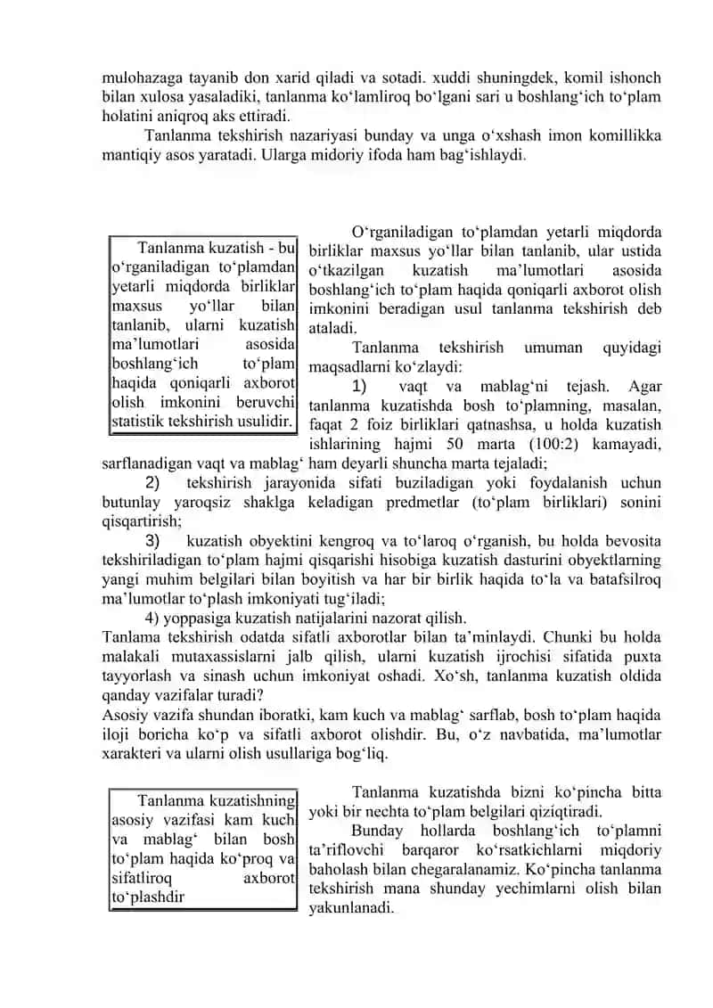 Statistika fanidan Mustaqil ish 3