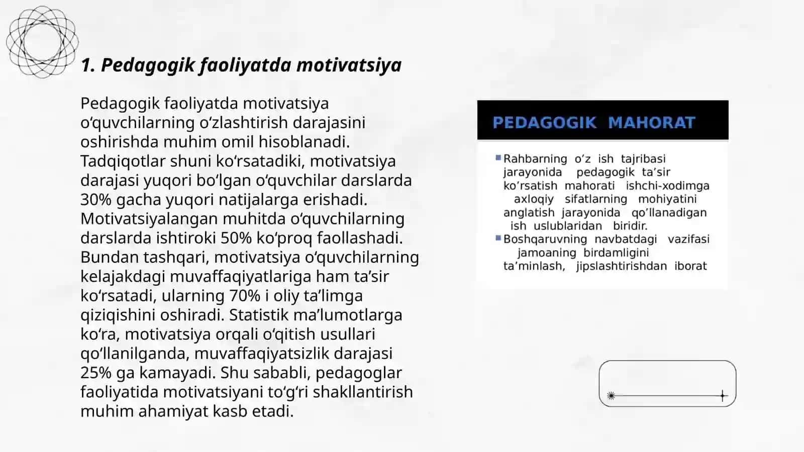 Pedagogik faoliyatning psixologik xususiyatlari 3