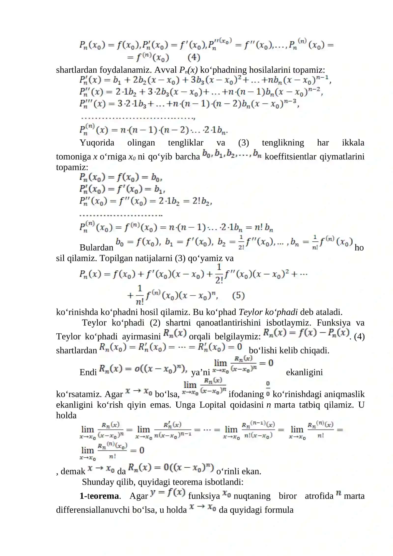 Teylor formulasining taqribiy hisoblashga tatbiqlari 3