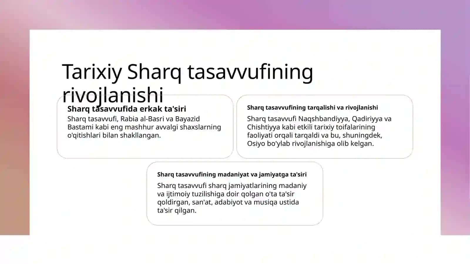 Yangi davr sharq tasavvufi 3