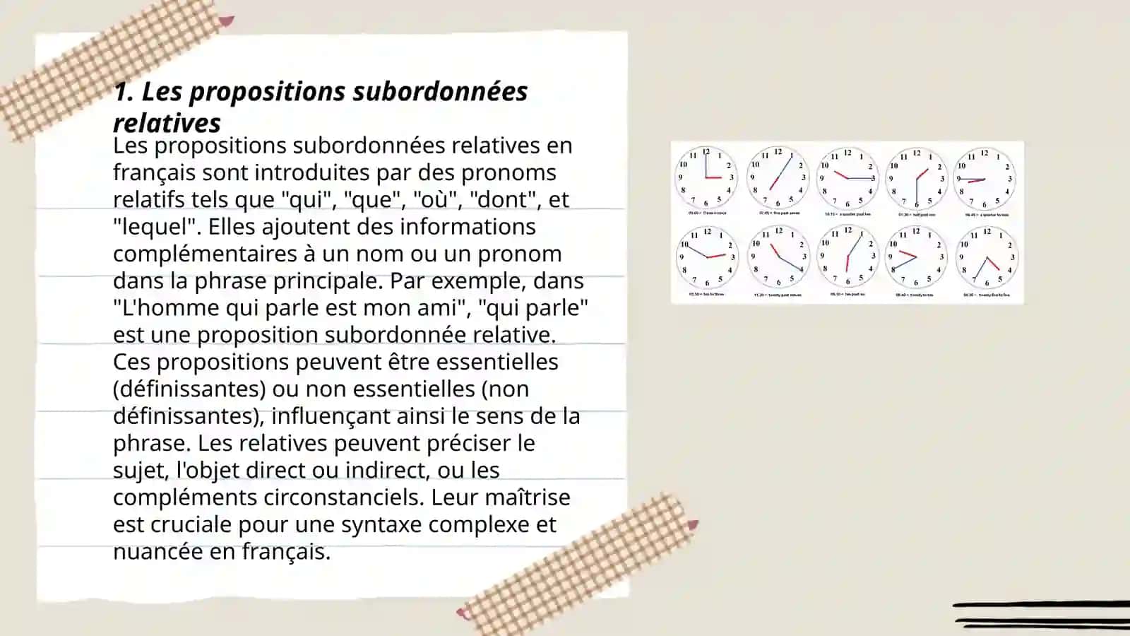 Les propositions subordonnées en français ( avec des exemples d’ouvrages en français) 3