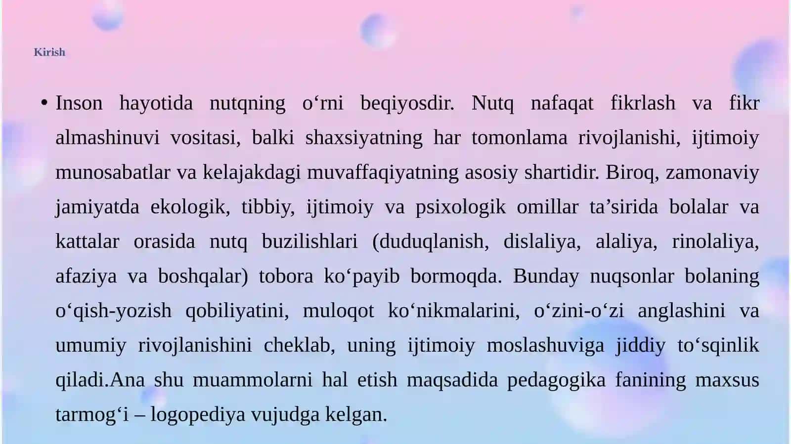 Logopediyafanining maqsadi va vazifalari 3