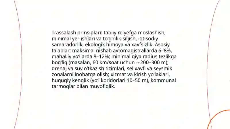 Chiziqli inshoatlarni trassalash 3