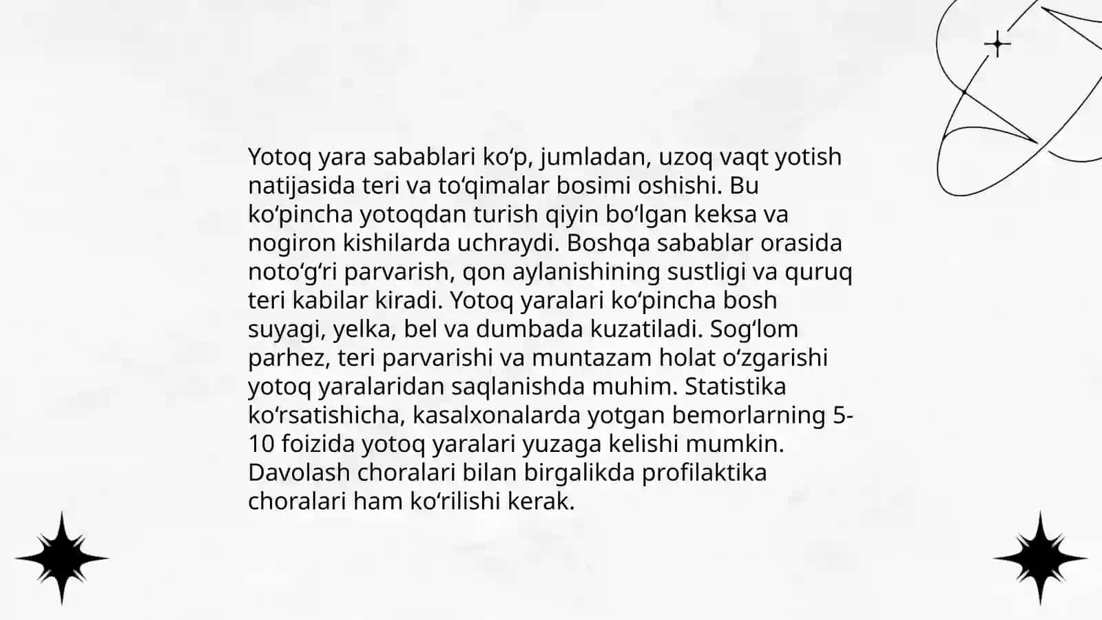 Yotoq yara va oldini olish choralari 3