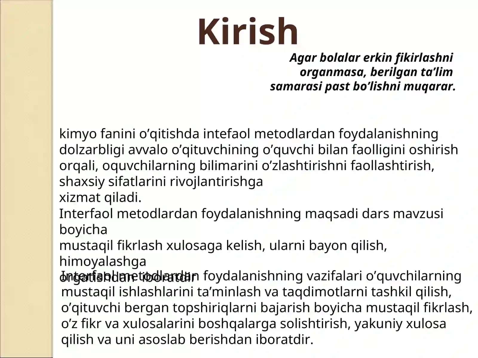 Metallar bobini o'qitish metodikasi 3