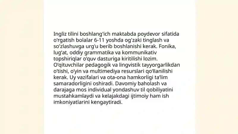 Ingliz tili kelajak poydevori 3