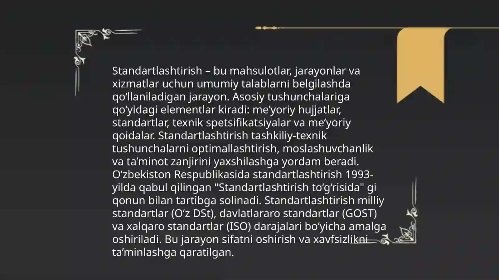Standartlashtirishning asosiy tushunchalari 3