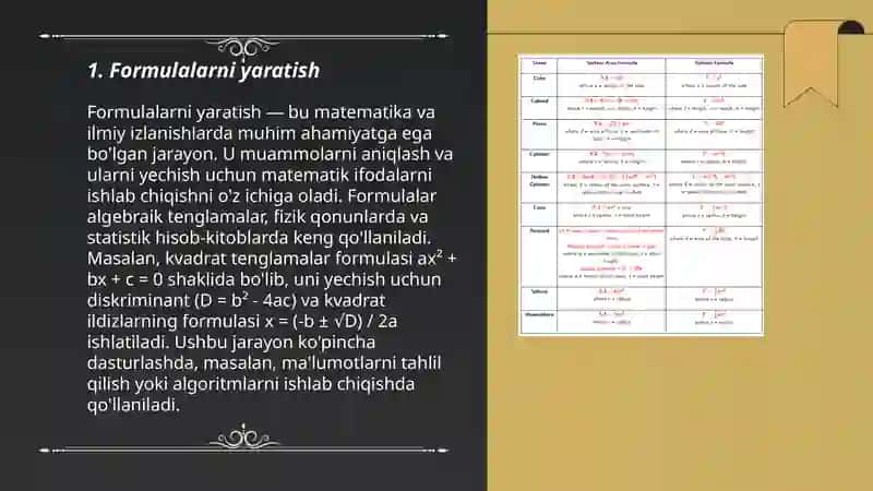 Formulalar va funksiyalar 3