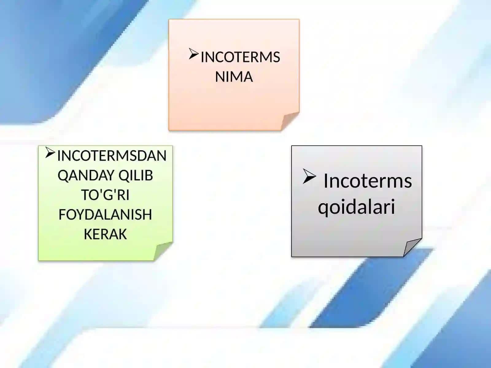 Xalqaro savdo terminlari (INKOTERMS) 3