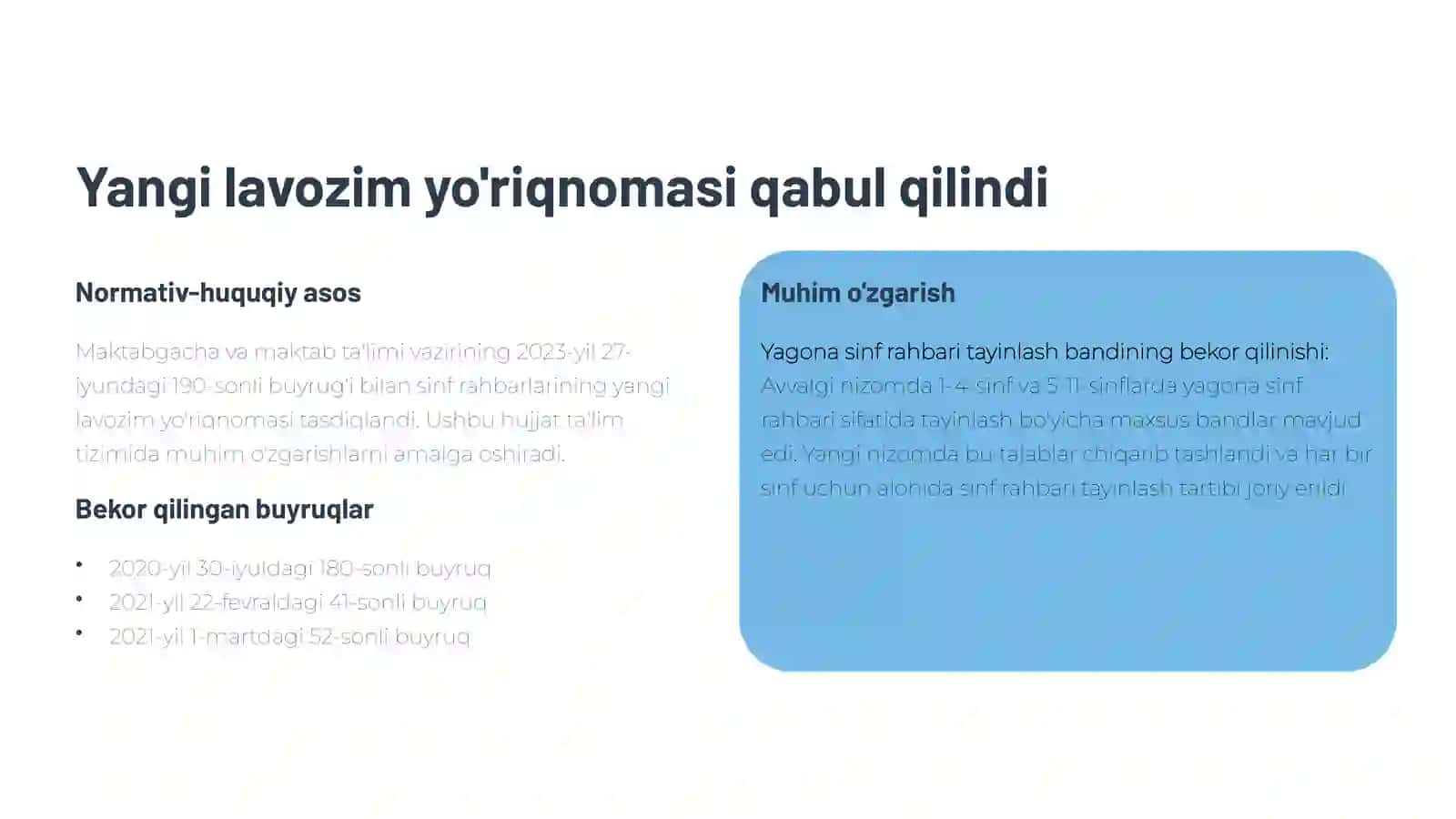 Sinf rahbarlari faoliyatini tashkil etish 3