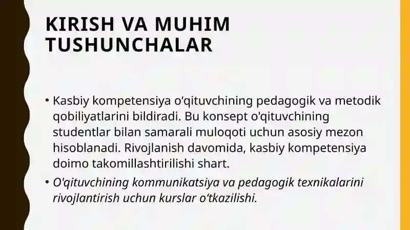 Oʻqituvchi kasbiy kompetensiyasini takomillashtirish tizimi 3
