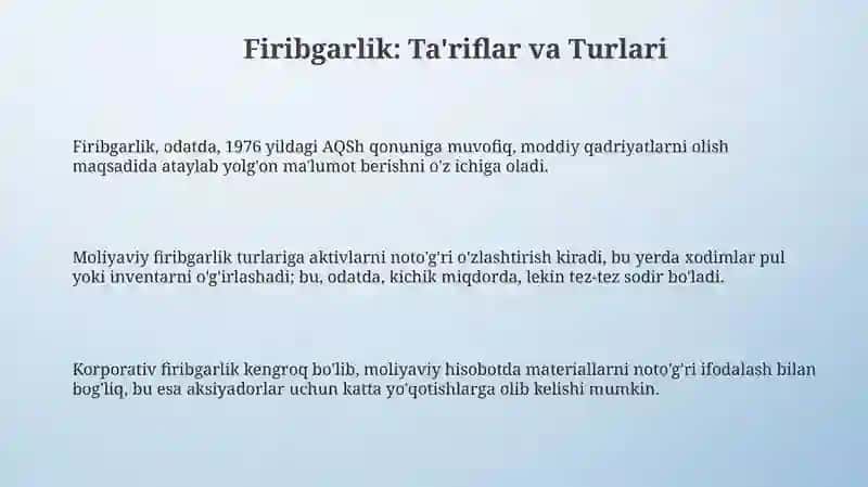 Firib va firibni oldini olish 3