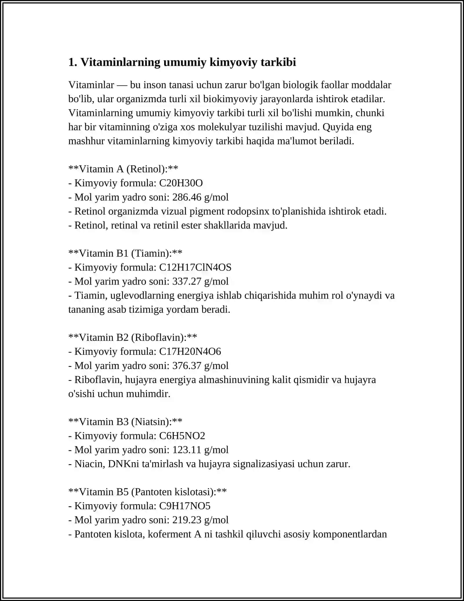 VITAMINLARNING BIOKIMYOVIY ROLI 3