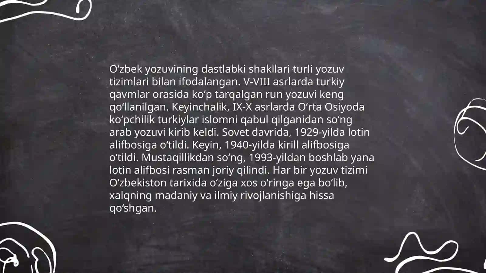 Yozuvning paydo boʻlishi va rivojlanishi 3