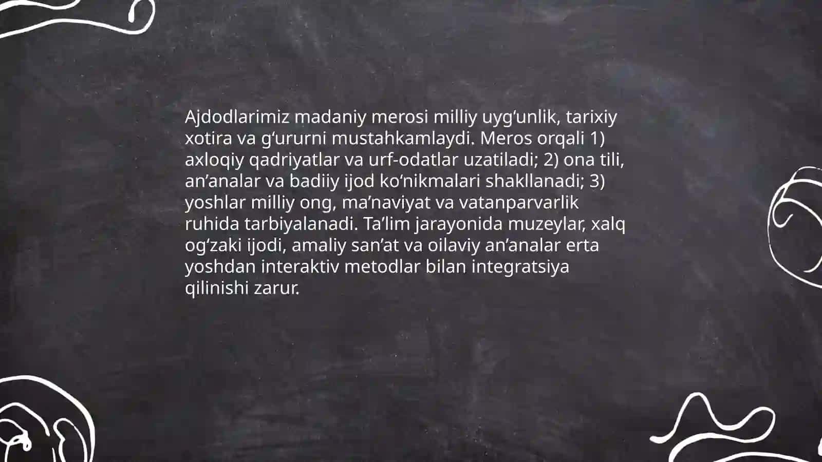 Ajdodlarimiz madaniy merosi, uning tarbiyaviy jarayondagi ahamiyati 3