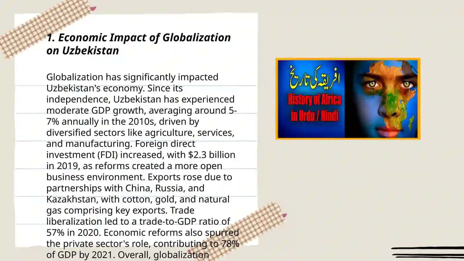 Uzbekistan and the world. Globalization and tendencies 3