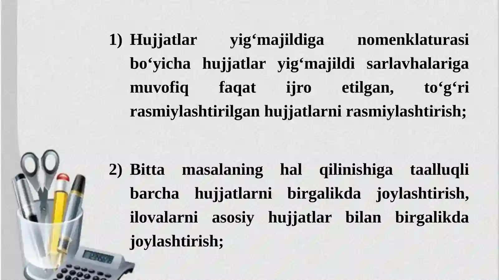 Hujjatlaryig‘majildini shakllantirish 3